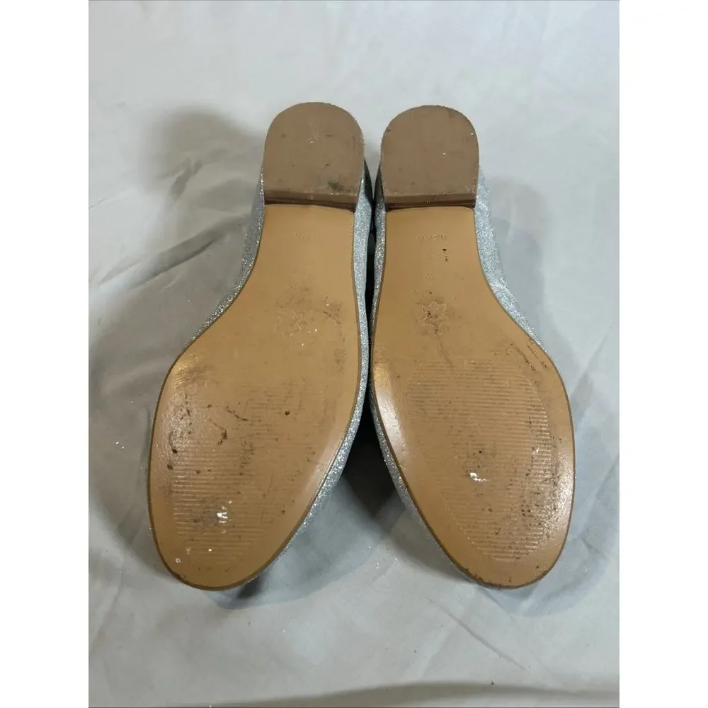 Ros Hommerson Odelle Silver Glitter Ballet Flats Flexble Womans Size 11.5 W/Box - Picture 8 of 16